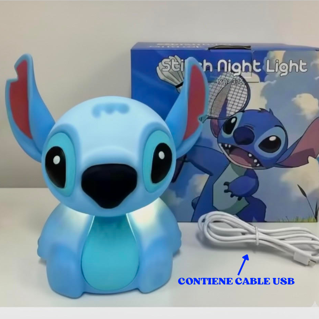 Lámparita Stitch de silicona ¡Ilumina tus noches con Magia y Diversión!